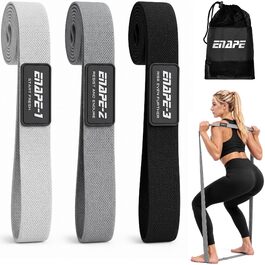 Гумові фітнес-гуми Resistance Bands 3 шт. для сідниць, ніг та всього тіла – еластичні стрічки для йоги, пілатесу, силових тренувань вдома