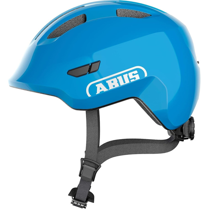 Дитячий велосипедний шолом ABUS Smiley 3.0, глибока посадка, синій, для хлопчиків і дівчаток, для косички, розмір S (45-50 см), shiny blue
