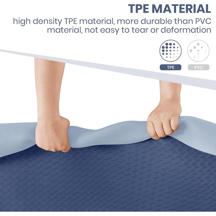 Килимок для йоги Narwhal XXL, TPE, 190x80 см, антиковзаюча, спортивний, тренувальний, для фітнесу, зелено-чорний