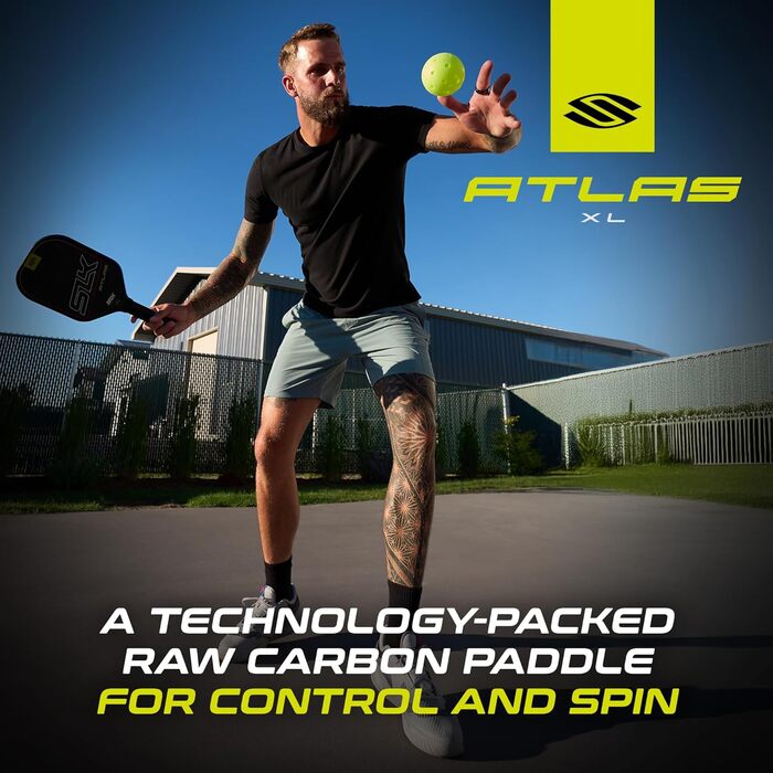 Pickleball-Paddel Selkirk Atlas 2025: Вуглецеве волокно, синій колір, XL форма | Pickleball-Paddel