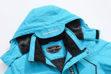 Чоловіча зимова куртка для сноуборду та лижного спорту, тепла, водонепроникна, вітрозахисна, з капюшоном, зелена (L, Синій)