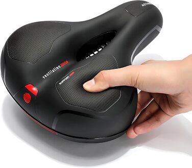 Велосипедне сідло Retoo: гелеве, широке, м'яке, комфортне, дихаюче, амортизуюче, ергономічне з водонепроникним чохлом