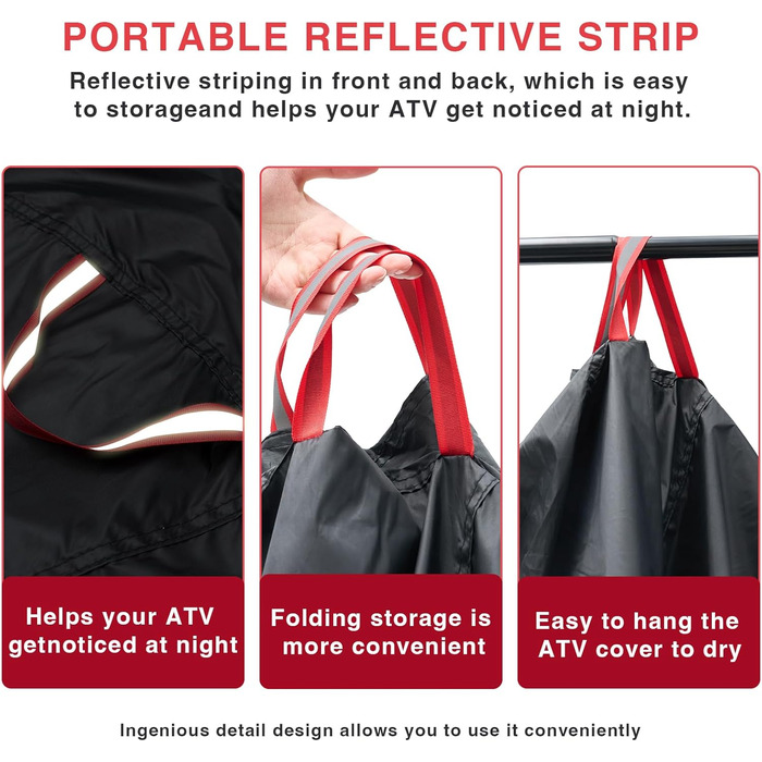 Водонепроникний чохол для квадроцикла Neverland Quad Abdeckplane, XXXL (256x110x120 см), чорний та сріблястий