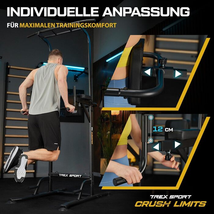 TREX SPORT Power Tower TX-150PR: турнік, бруси та силовий комплекс | Фітнес-станція до 150 кг