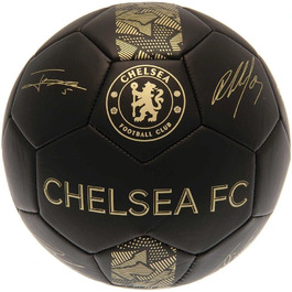 Футбольний м'яч Chelsea FC Phantom, розмір 5, чорний