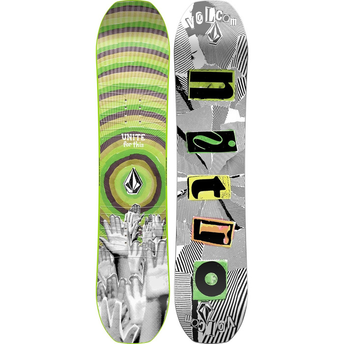 Сноуборд Nitro Ripper Kids X Volcom 2023 для дітей, фрістайл, твин-тип, універсальний, різнокольоровий