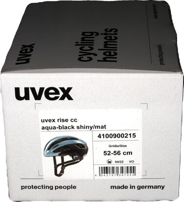 Шолом велосипедний Uvex Rise CC для жінок і чоловіків, аква-чорний, 52-56 см, індивідуальна підгонка, вентиляція