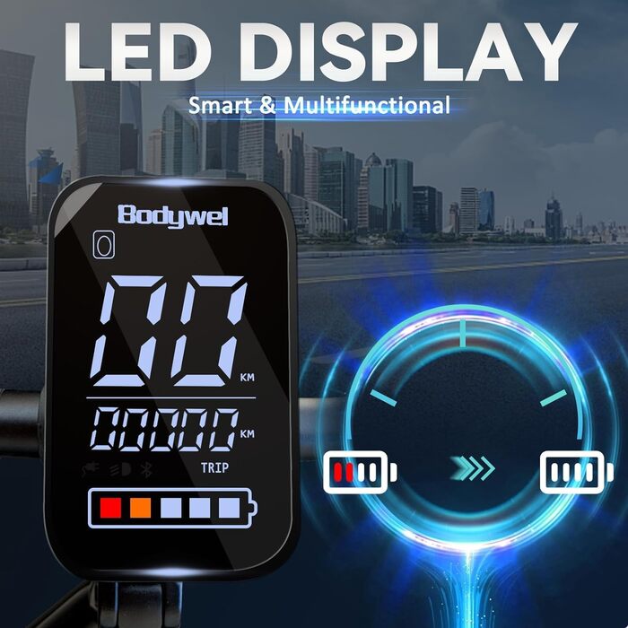 Електровелосипед Bodywel A275 27,5'' 250W/36V 15,6Ah, Bluetooth, гідравлічні гальма, для чоловіків і жінок, запас ходу 70-100 км