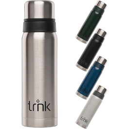Термос trnk Outdoor Polar 2 з нержавіючої сталі 750 мл, BPA-free, 24 години збереження тепла, 2 чашки-кришки, для подорожей, сріблястий
