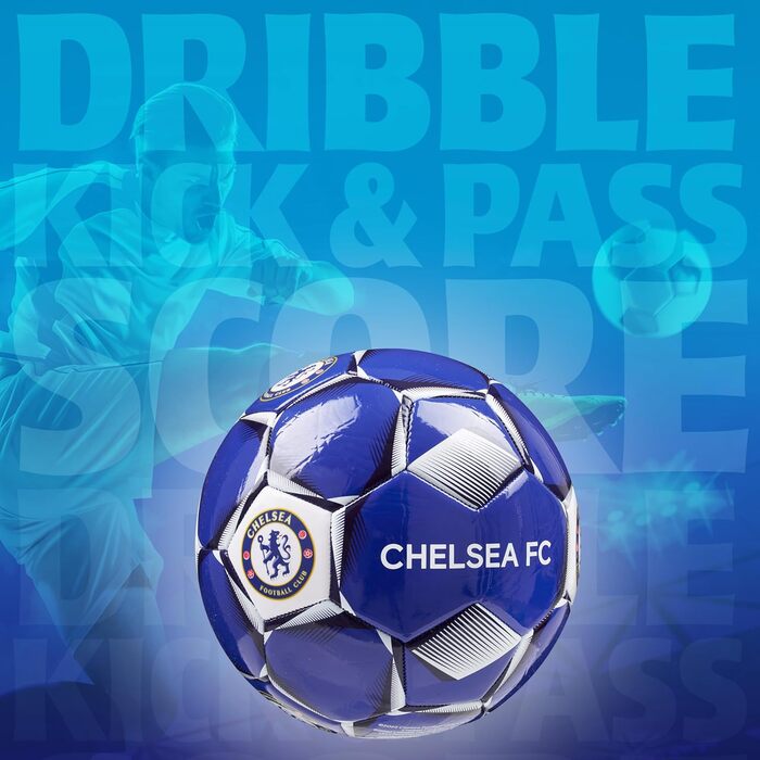 Футбольний м'яч Chelsea FC, офіційний, розмір 5, синій – подарунок для фанатів