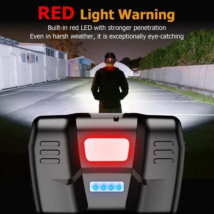 LED налобний ліхтар WholeFire XHP90 з 3 режимами, 15000 люменів, USB, водонепроникний, з регулюванням фокусу, потужний, для кемпінгу, бігу та іншого