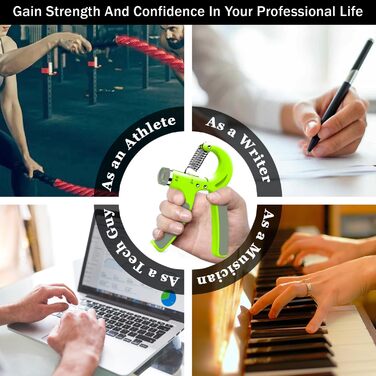 Тренування хватки рук - регульований навантаження 5-60кг, для зміцнення рук, зап'ястя та покращення хватки. Реабілітатор для рук, з електронною книгою. (Червоний & Чорний)