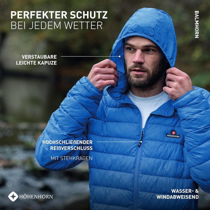 Чоловіча куртка Höhenhorn Balmhorn: перехідна, степкова з капюшоном (XXL, Зелений/Зелений)