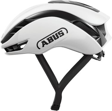 Велосипедний шолом ABUS Gamechanger 2.0 L (57-61 см), аеродинамічний, білий глянцевий, для шосейного велоспорту, високоефективний