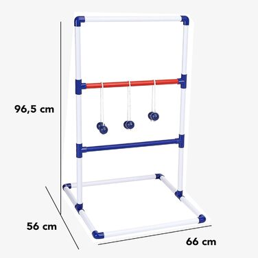 Ladder Toss – Настільна гра для дітей та дорослих, 2 драбини, 12 болас, чохол, вулична гра для компанії, із м’ячиками-гольф, OriginalCorner