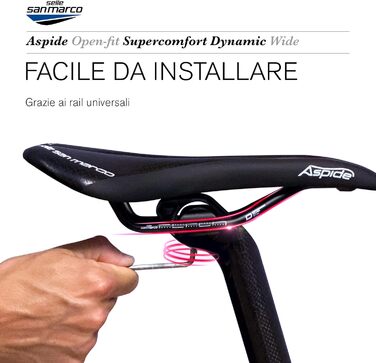 Велосипедне сідло Selle San Marco Aspide L, чорне