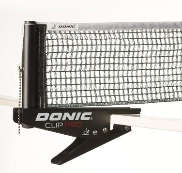 Сітка для настільного тенісу Donic Clip Pro, ITTF, з регулюванням висоти, чорна-зелена, для змагань, кліпсова, для приміщень