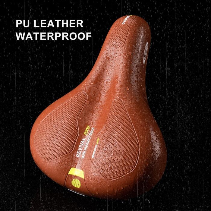 Велосипедне сідло CXWXC з Memory Foam, ергономічне, водонепроникне, амортизуюче, 26 x 18,5 см, для MTB, унісекс, коричневе