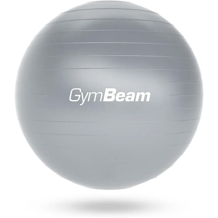 Гімнастичний м'яч GymBeam 85 см з насосом, сірий – для стабільності, зміцнення, профілактики та полегшення болю в спині
