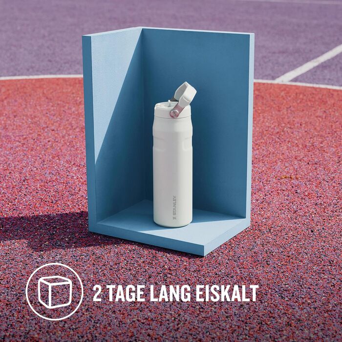 Термобутилка Stanley Flip Straw 2.0 0.7 л з трубочкою, термочашка для напоїв, зберігає холод до 12 годин, льодяне охолодження до 3 діб, BPA-free, не протікає, для тримача напоїв, можна мити в посудомийці, рожевий кварц