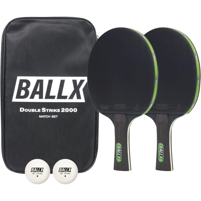 Набір для настільного тенісу BallX: ракетки, м'ячі, чохол | Пінг-понг комплект для двох | Тенісні ракетки та аксесуари