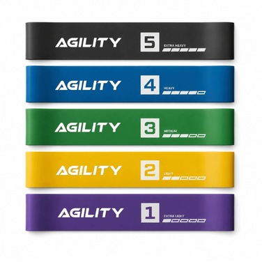 Набір фітнес-резисторів для силових тренувань та розтяжки Agility 9в1