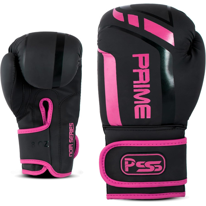 Дитячі боксерські рукавички PSS Black Series зі шкіри, 4oz 6oz 8oz, для хлопців і дівчат 3-14 років, для боксу, муай-тай, кікбоксингу, чорні, червоні, зелені, рожеві, фіолетові