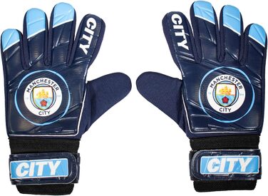 Дитячі воротарські рукавички Manchester City FC - Офіційний мерч, подарунок для юних футболістів 5-10 років