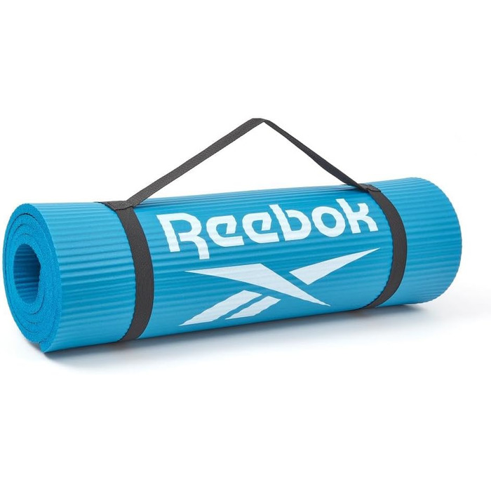 Reebok килимок для фітнесу 10 мм, нековзкий, натуральний каучук, синій – гімнастичний килимок для тренувань, фрілектики, домашнього використання