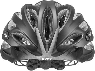 Велосипедний шолом Uvex Oversize, чорний матовий/сріблястий, 61-65 см