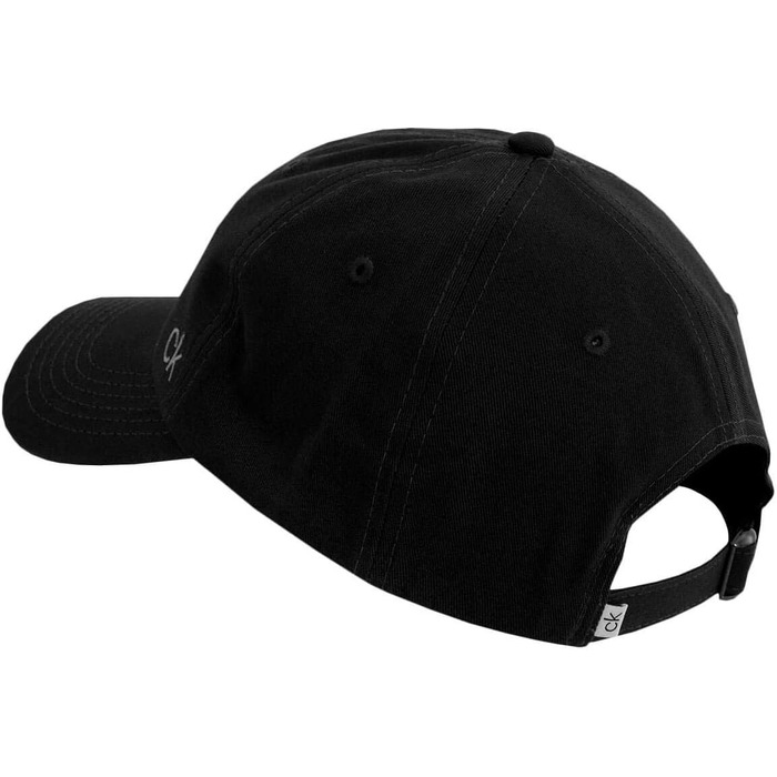Чоловіча класична кепка Calvin Klein з регульованим розміром, 6-панельна, бавовна, чорна (один розмір)