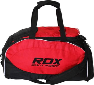 Спортивна сумка RDX з відділенням для взуття, рюкзак для залу, боксу та трекінгу, унісекс, червоний/чорний