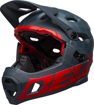Велошолом Bell Super DH Spherical Prime матовий синьо-червоний, для даунхілу, розмір L