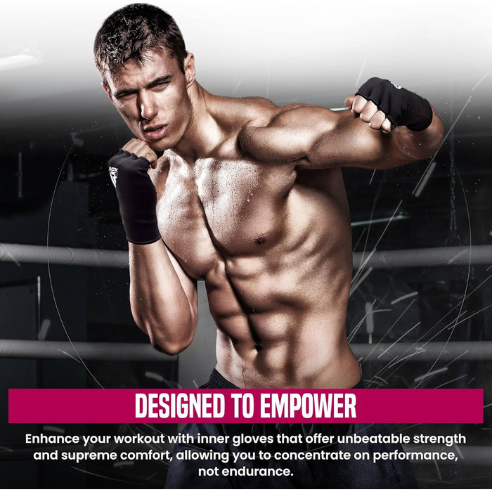 Боксерські рукавички RDX для боксу, муай-тай, ММА. Еластичні боксерські бандажі, захист рук, рожево-білі.