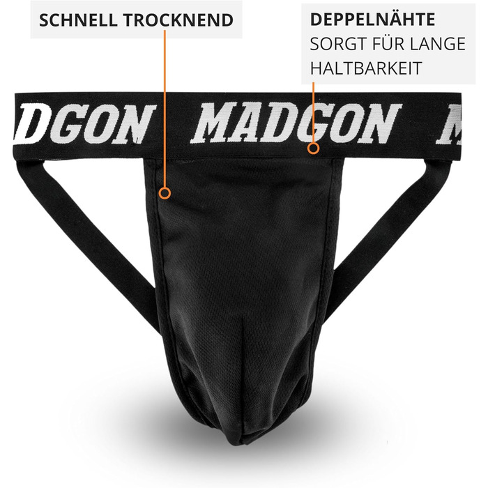 Захист промежини MADGON для чоловіків – спортивний суспензорій з високою мобільністю, захисний мішечок M