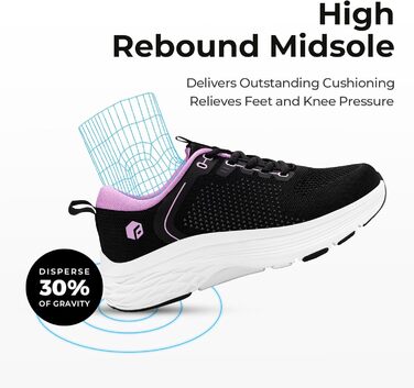 Жіночі кросівки FitVille, чорного кольору, розмір 39.5 EU