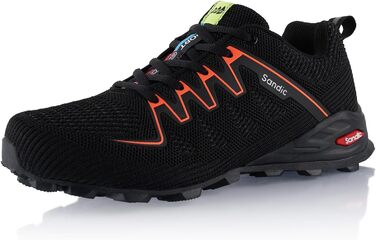 Черевики для трекінгу та трейлраннінгу для жінок та чоловіків, чорно-помаранчеві, 46 EU