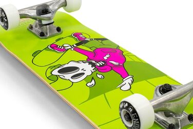 Скейтборд Enuff Skully Mini 7.75'' зелений, для дорослих, унісекс, повна комплектація