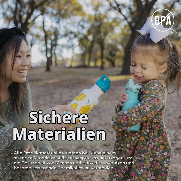 Сталева багаторазова пляшка для води Klean Kanteen (Lemons), унісекс, 1008925