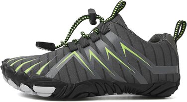 Дитячі босижні кросівки для хлопчиків та дівчаток, дихаючі, антиковзкі, легкі спортивні кросівки для ходьби та бігу, розмір EU 26-40 (39 EU, сірий)