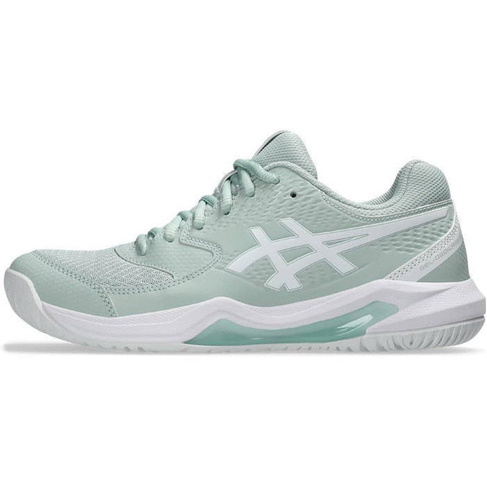 Жіночі тенісні кросівки ASICS Dedicate 8 Біло-срібні (37.5 EU, Lichen Rock White)