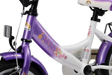 Дитячий велосипед BIKESTAR для дівчаток 3-4 років | 12-дюймовий класичний велосипед | Рожево-білий велосипед для дітей