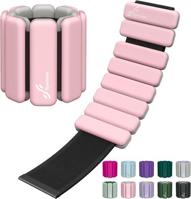 Набір обтяжувачів для ніг Sportneer 2шт (0,5 кг та 1 кг) для йоги, танців, аеробіки (рожевий)