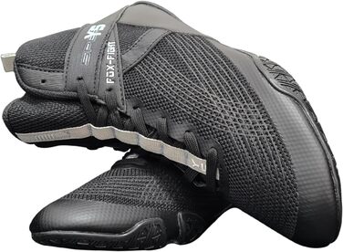 FOX-FIGHT Y5: Боксерські та спортивні кросівки для боротьби, фітнесу та бодібілдингу (39 EU, Чорний, Сірий)