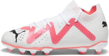 Дитячі футбольні бутси PUMA Future Pro FG/AG для підлітків (32.5 EU, білий, чорний, Fire Orchid)