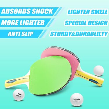 Набір столів тенісних ракеток Senston (4 шт.) – Яскраві варіанти для розваг та сімейного відпочинку | Ідеальний набір для підлітків та дорослих!