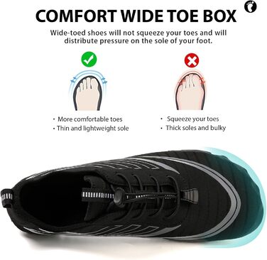 Чоботи для плавання та серфінгу для чоловіків та жінок, дихаючі, швидковисихаючі, антиковзаючі, розмір 36-47, колір чорний