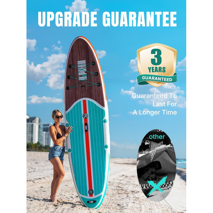 Надувне SUP-борд Niphean Stand Up Paddle Board з сидінням та аксесуарами, 320 см, для 2 осіб, до 200 кг