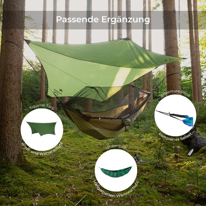 Гамак Amazonas Moskito-Traveller Thermo Ultra-Light з москітною сіткою 2.75x1.4м до 200кг