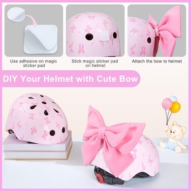 Дитячий шлем для велосипеда та роликів з захисним комплектом для дівчаток 8-14 років, рожевий, розмір M (52-58 см)